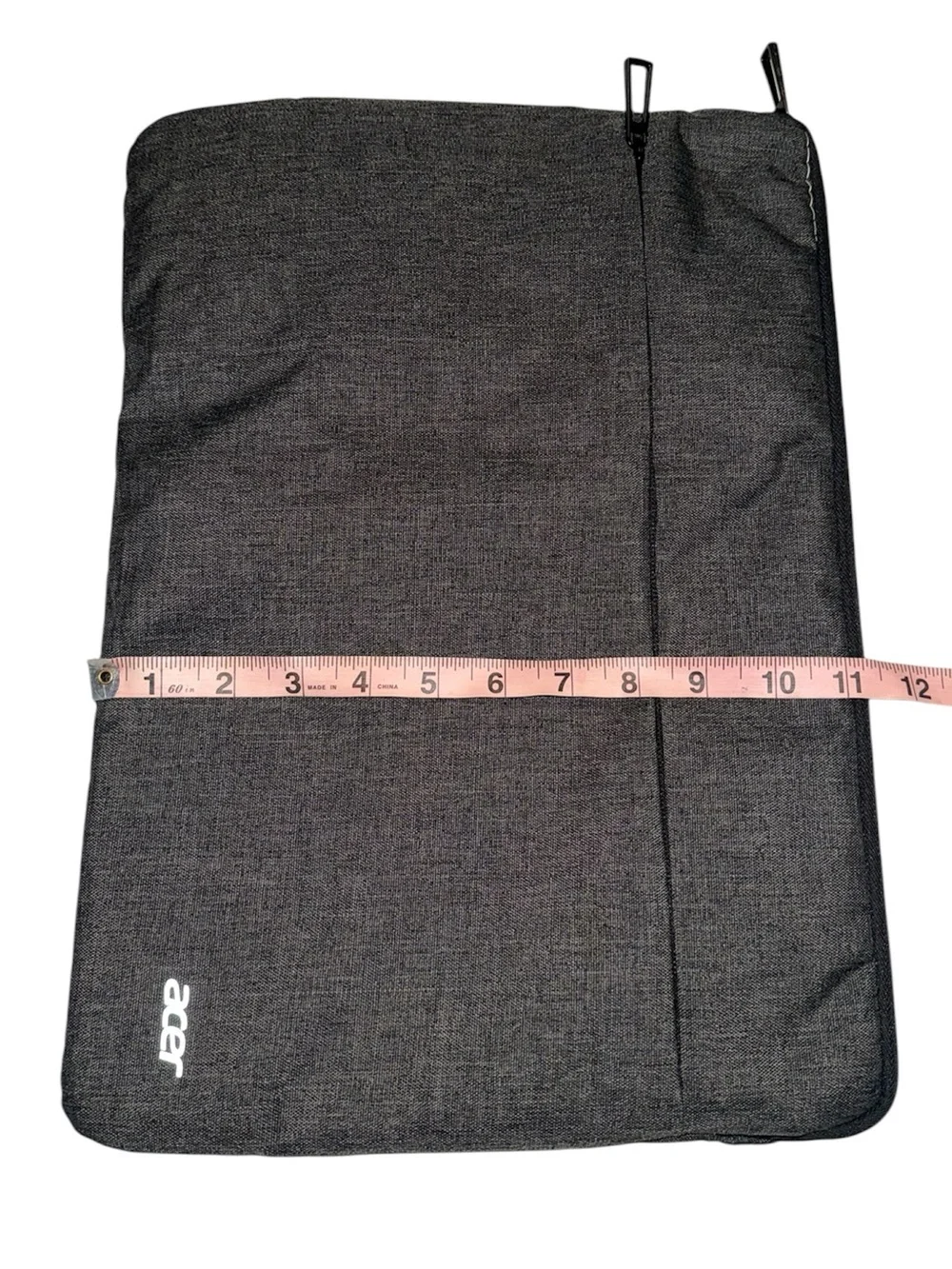 Acer Charcoal Gray Laptop Sleeve with Front Zip Pocket